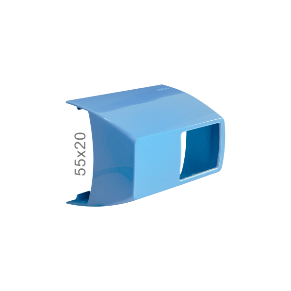 Caixa de Tomada Simples 55x20 Azul para Canaleta