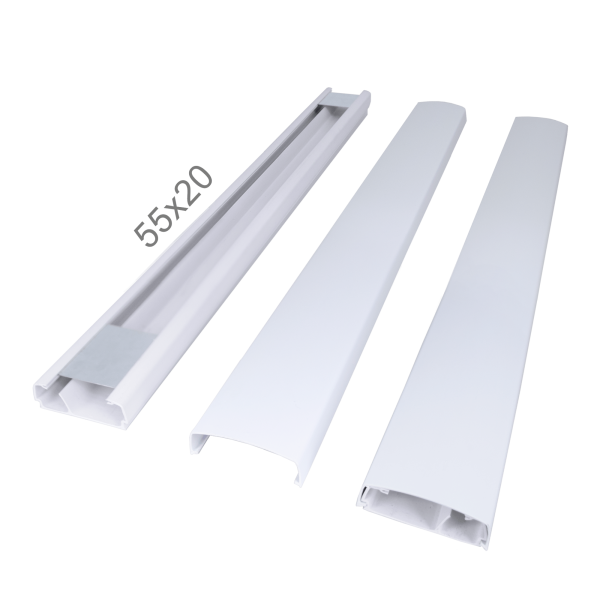 canaleta para fios 55x20 branca