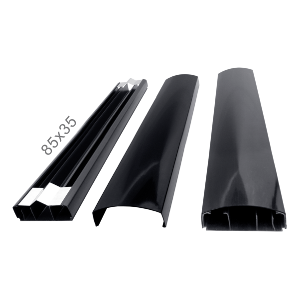 Canaleta para fios 85x35 Preta