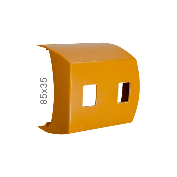 Caixa RJ 85x35 com 2 furos Laranja para Canaleta