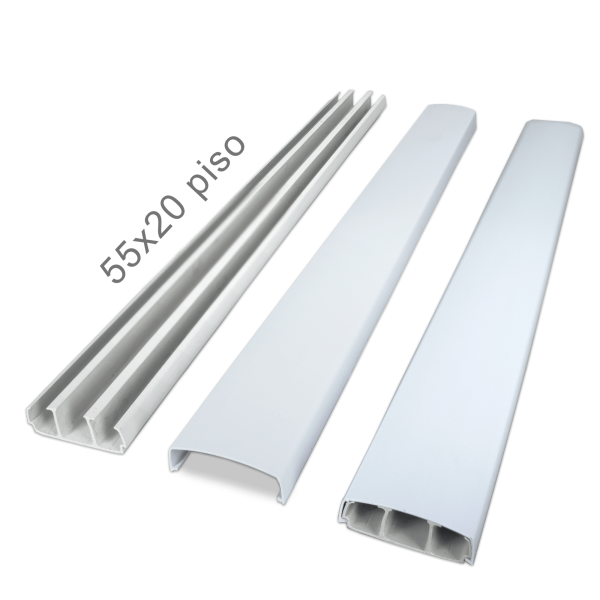 Canaleta de Piso para fios 55x20 Branca
