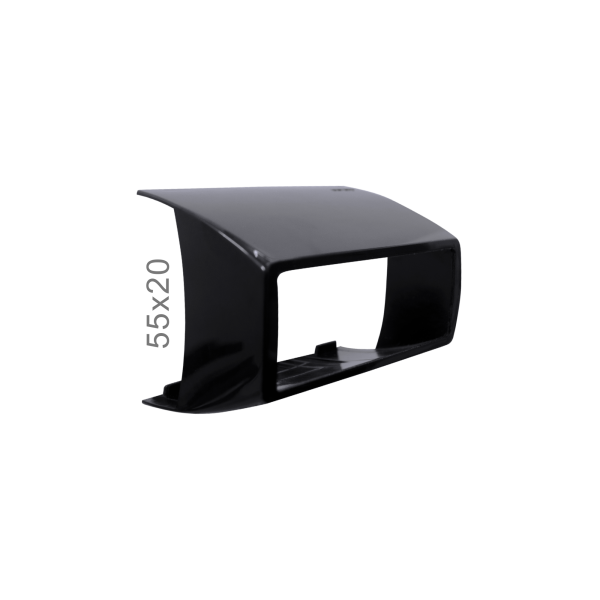 Caixa de Tomada Dupla 55x20 Preta para Canaleta