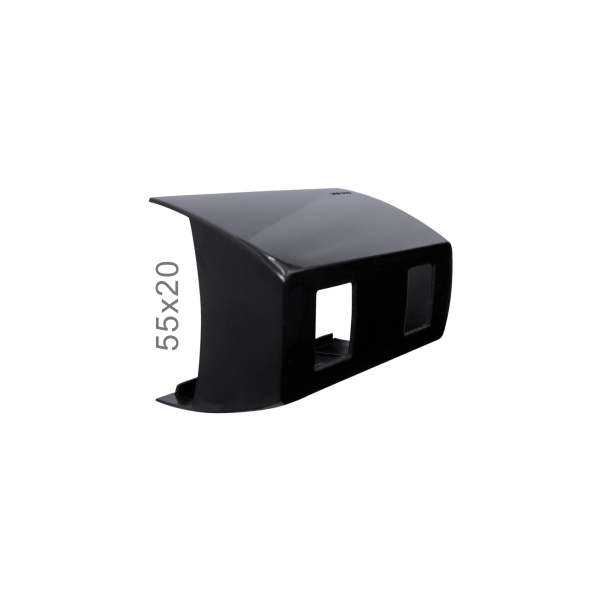 Caixa RJ 55x20 com 2 furos Preta para Canaleta