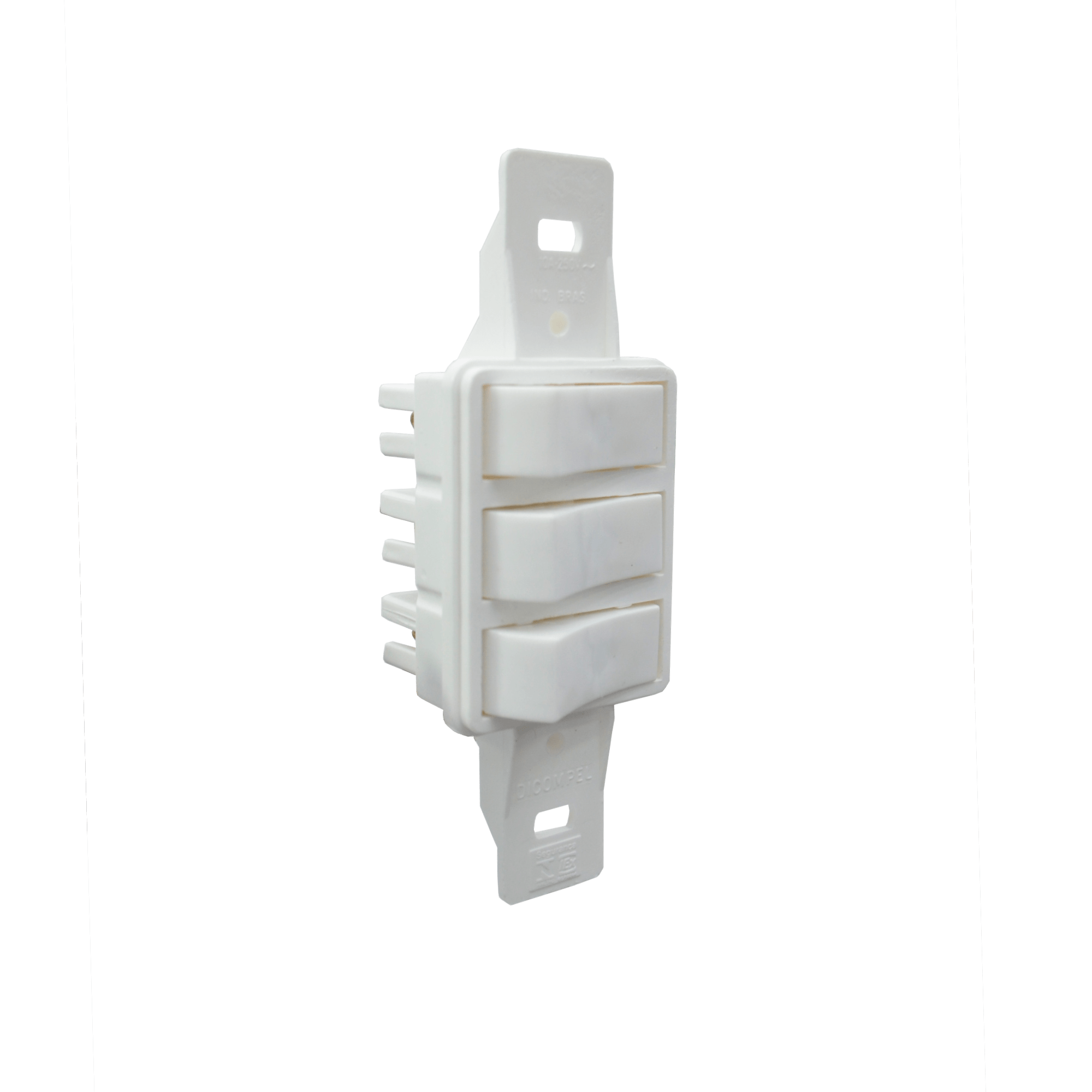 Interruptor-conjugado-3-teclas-paralelo-branco-10A-250V Interruptor-conjugado-3-teclas-paralelo-branco-10A-250V