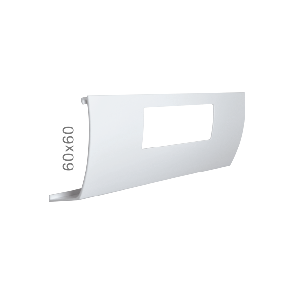 Suporte de Tomada Dupla 60x60 Branco com 1 furo para Canaleta