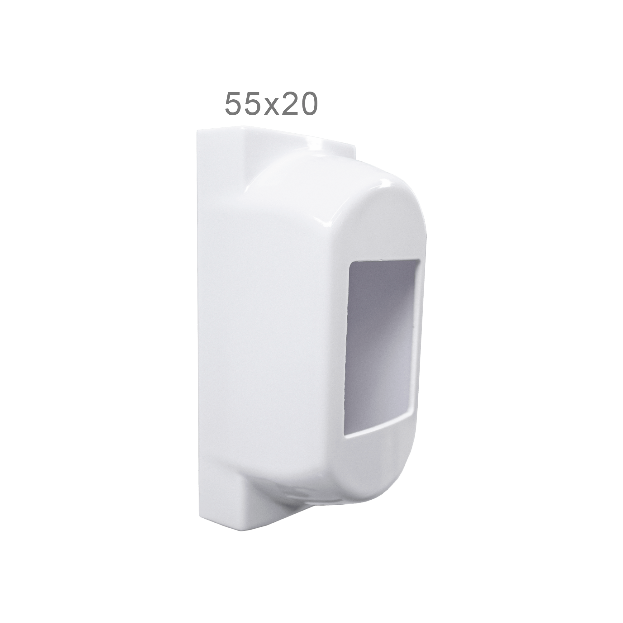 216-Canaletas-Parcus--Caixa-de-Interruptor-55x20-c-01-furo-03-teclas--1125-71-BR--(redimensionado) Caixa de Interruptor 55x20 c/ 01 furo 36,2x48,7 / 03 teclas - Imagem 1