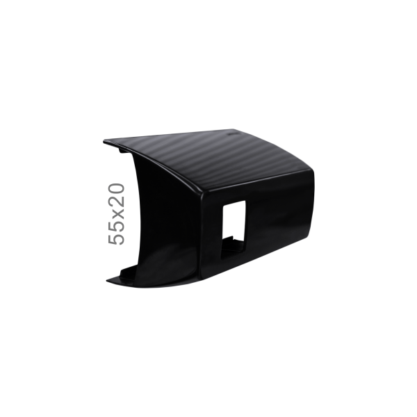 Caixa RJ 55x20 com 1 furo Preta para Canaleta