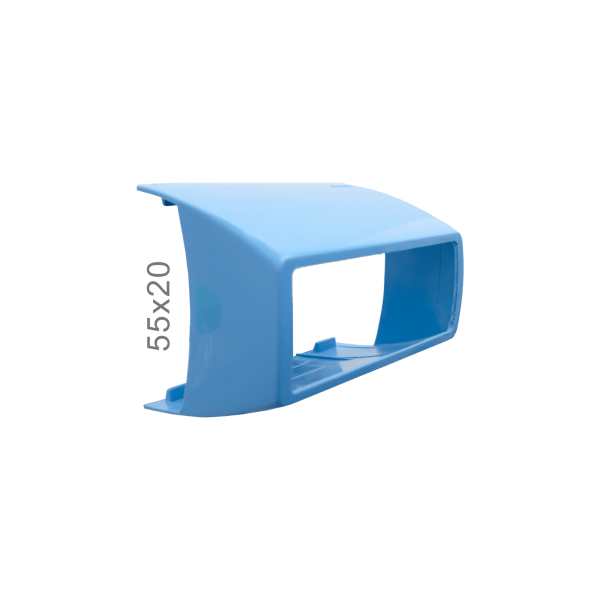 Caixa de Tomada Dupla 55x20 Azul para Canaleta