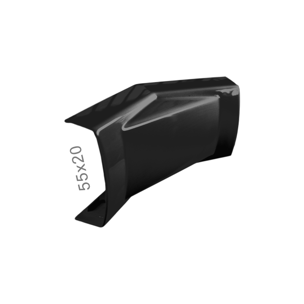 Curva Interna 135° 55x20mm preta para Canaleta para fios 55x20