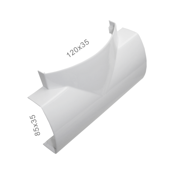 T Horizontal Reto 85x35mm c/ saída 120x35mm