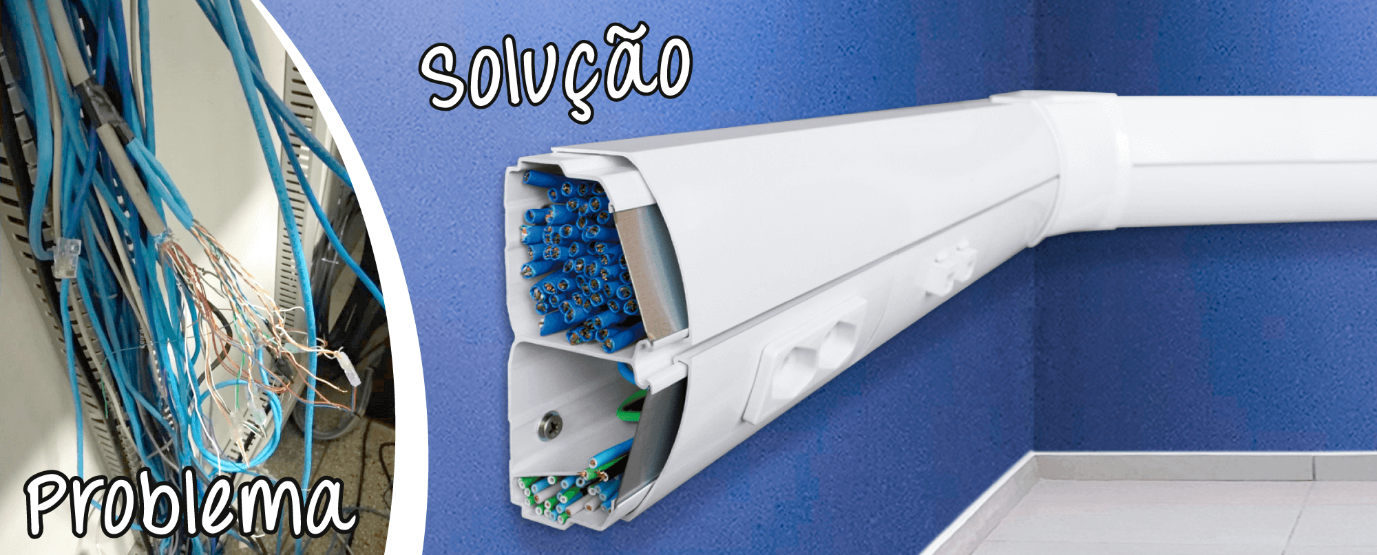 Canaletas para fios guia completo mostrando tipos e aplicação na organização de cabos na parede