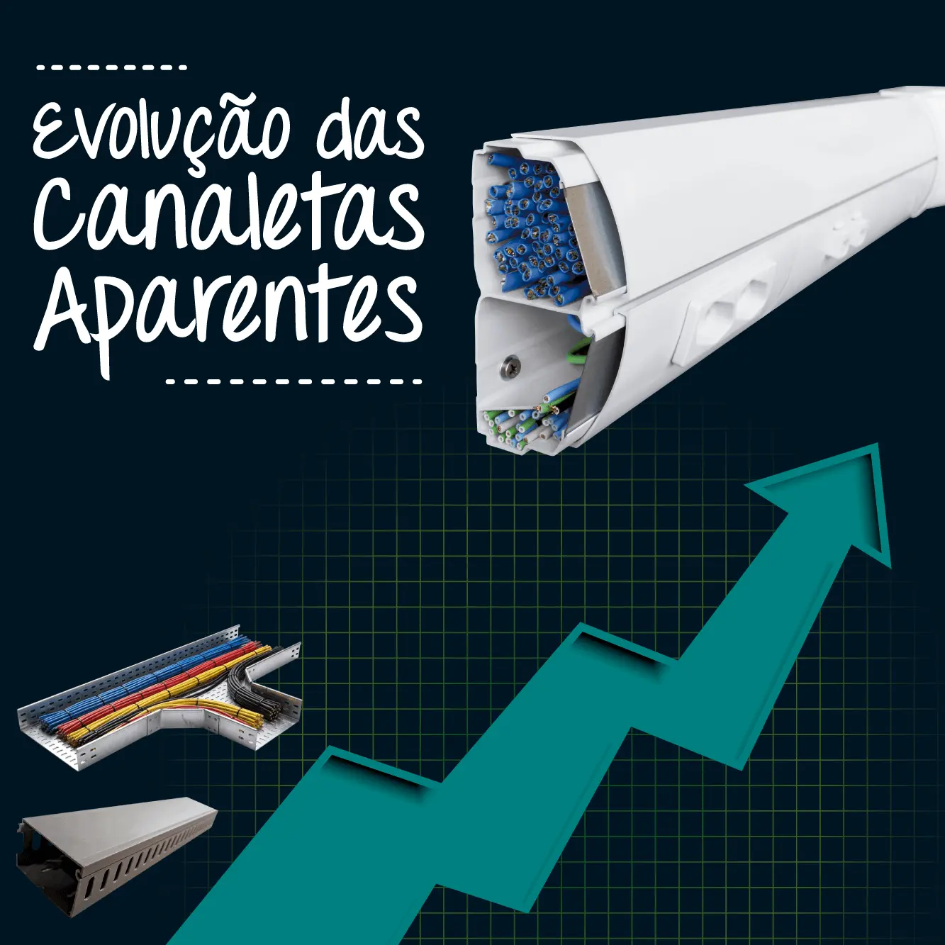 Canaleta para fios evolução das canaletas aparentes para substituir obras civis por infraestrutura moderna