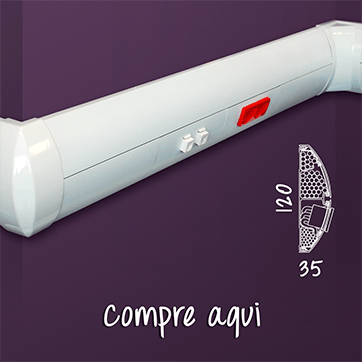 Canaleta para fios 120x35 Branca para cabeamento estruturado.