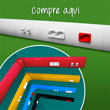 Canaleta para fios 85x35 nas cores branco, bordô, laranja, azul e preto, para insfraestrutura elétrica e cabeamento estruturado