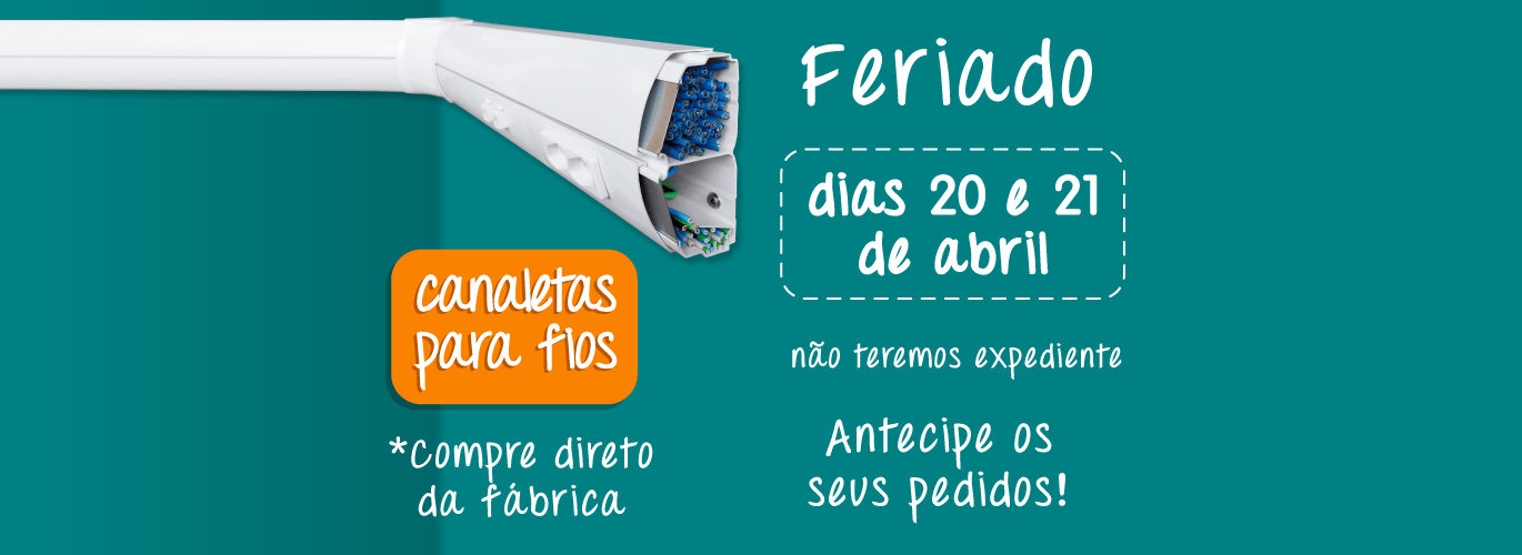 Canaleta para fios Parcus para cabeamento estruturado