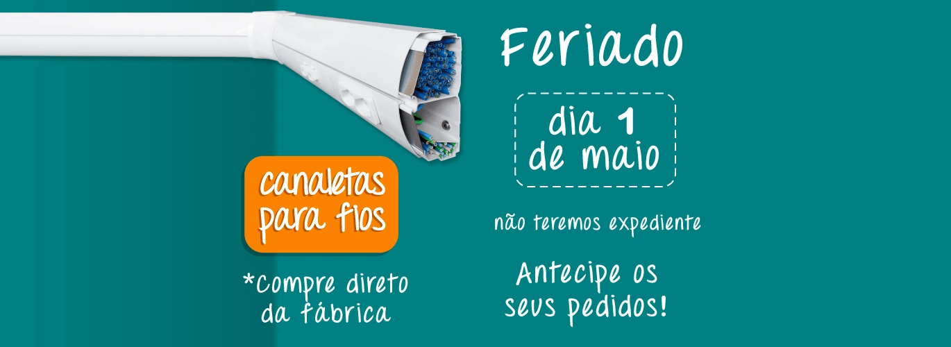 Canaleta para fios Parcus para cabeamento estruturado