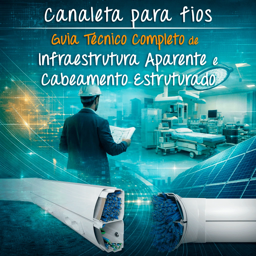 Sistema completo de canaletas para fios ARC para cabeamento estruturado