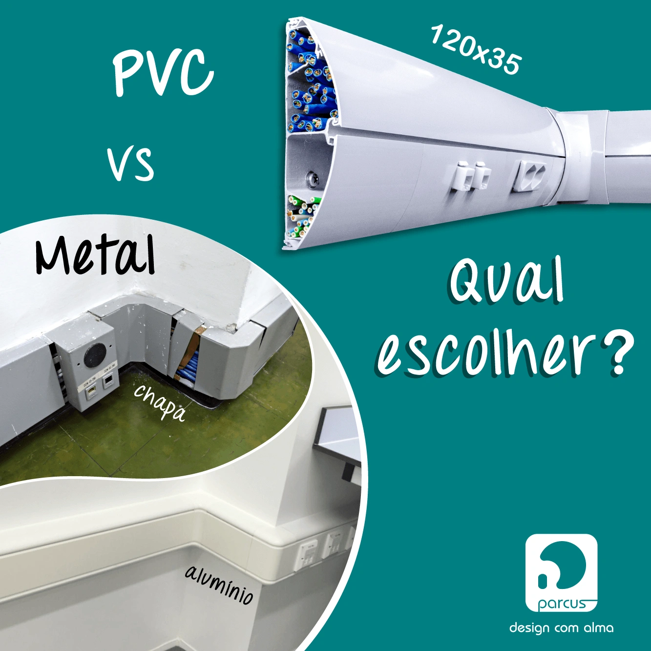 Canaletas de PVC comparadas a canaletas metálicas em infraestrutura elétrica e de dados